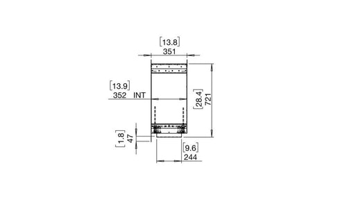 Ecosmart Fire Flex 18DB Double Sided Fireplace Insert - Black Finish / Black Burner - ESF.FX.18DB.B
